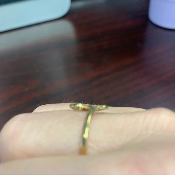 Avon goldtone  Touching Hearts Ring size 9 NIB vintage 1984 - Picture 5 of 5